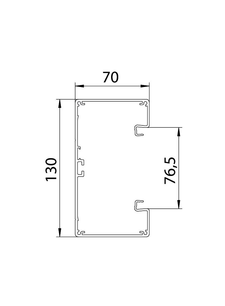 GA-S70130RW, Kanał podparapetowy, symetryczny