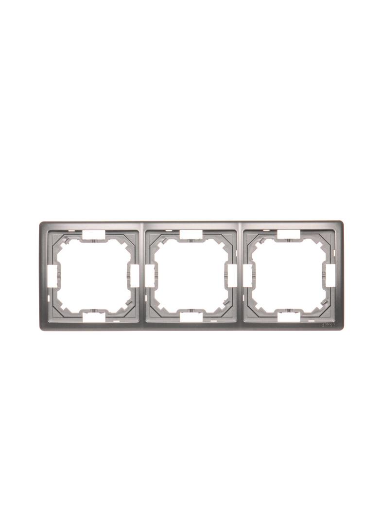 Simon Basic Standard Ramka 3-krotna – uniwersalna poziom i pion stal inox BMR3/21 KONTAKT