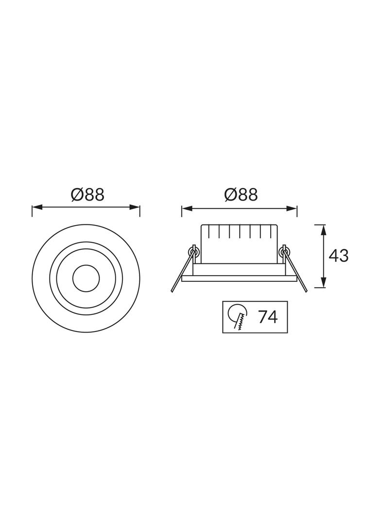 Sufitowa oprawa punktowa MONI LED C 5W 4000K SILVER