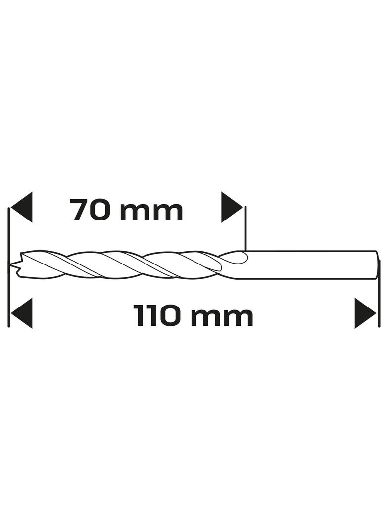 Wiertło do drewna spiralne, 8 x 110 mm