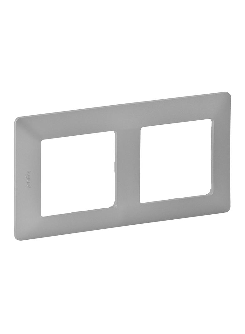 Valif:Ramka x2 Aluminium 754132 LEGRAND