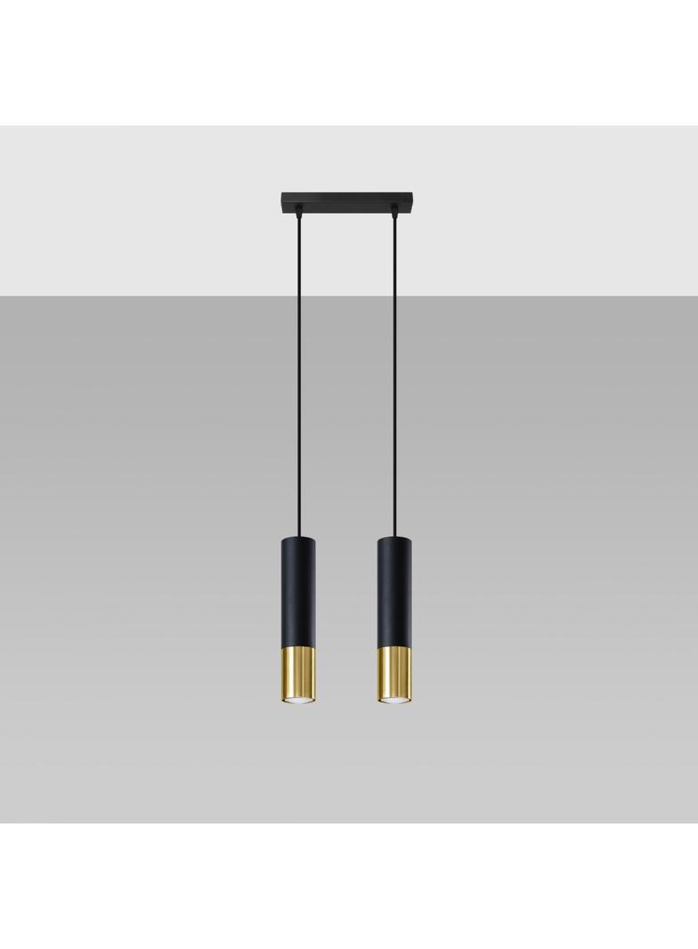 Sollux Lampa wisząca LOOPEZ 2 czarny/złoty SL.0953