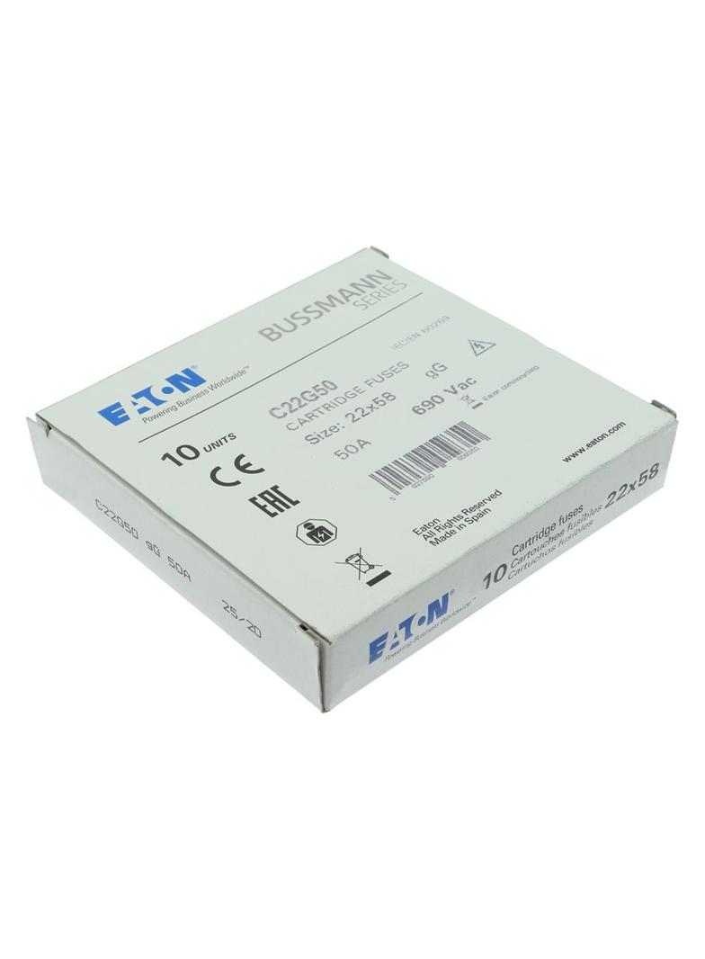 CYLINDRICAL FUSE 22 x 58 50A GG 690V AC Wkładka cylindryczna 22 x 58mm 50A GG 690V AC C22G50 EATON