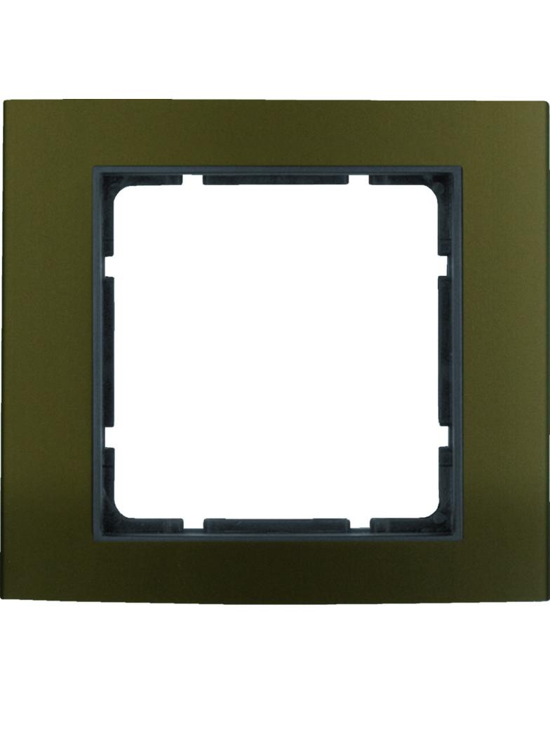 BERKER B.3 Ramka pojedyncza aluminium brązowa/antracyt 10113001 HAGER