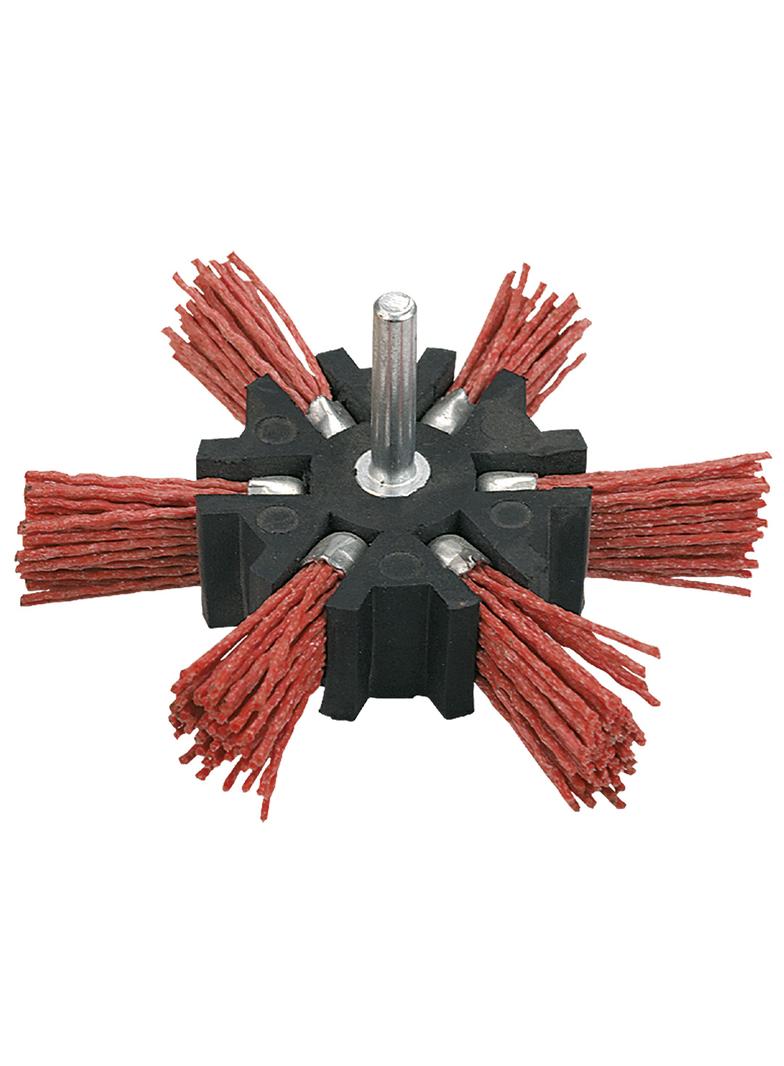 Szczotka ścierna miotełkowa z trzpieniem 100 mm