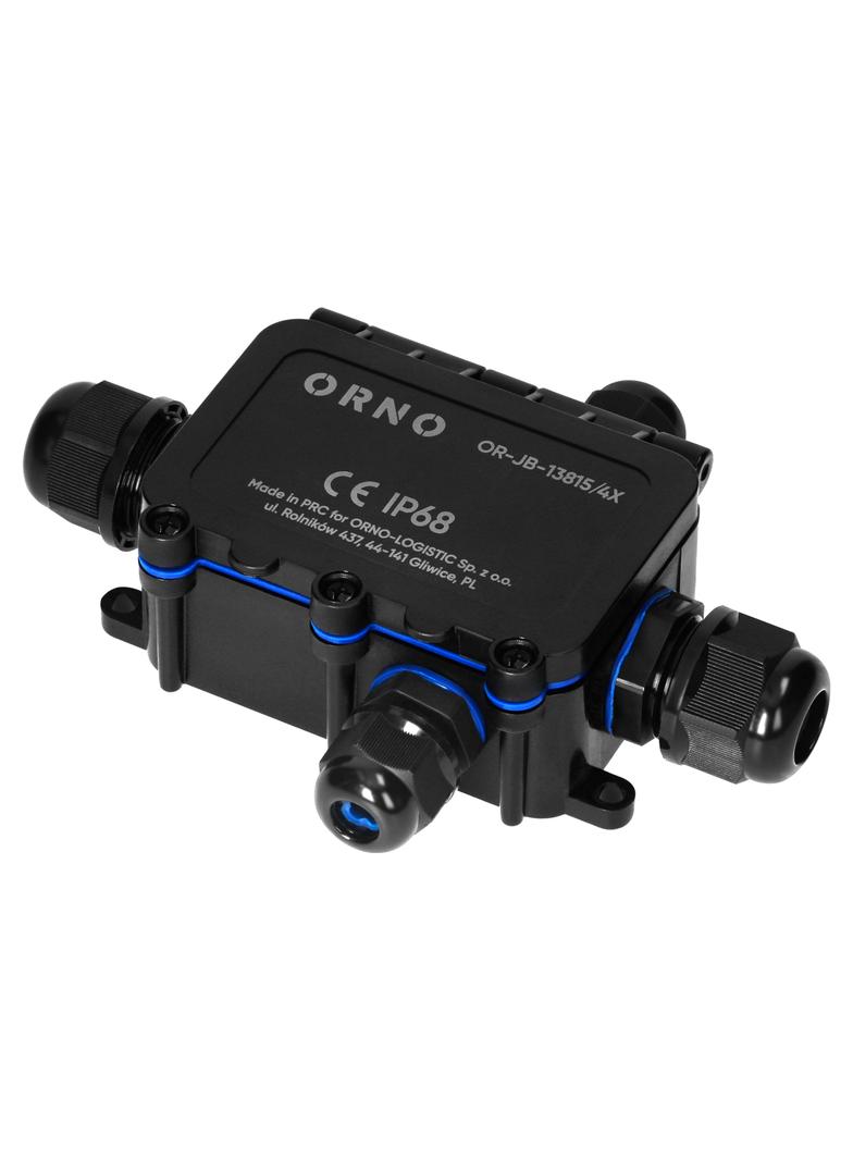 Puszka natynkowy HD IP68, 0,5-6,0mm2 ,2 dławnice M20, 2 dławnice M16, układ X OR-JB-13815/4X ORNO