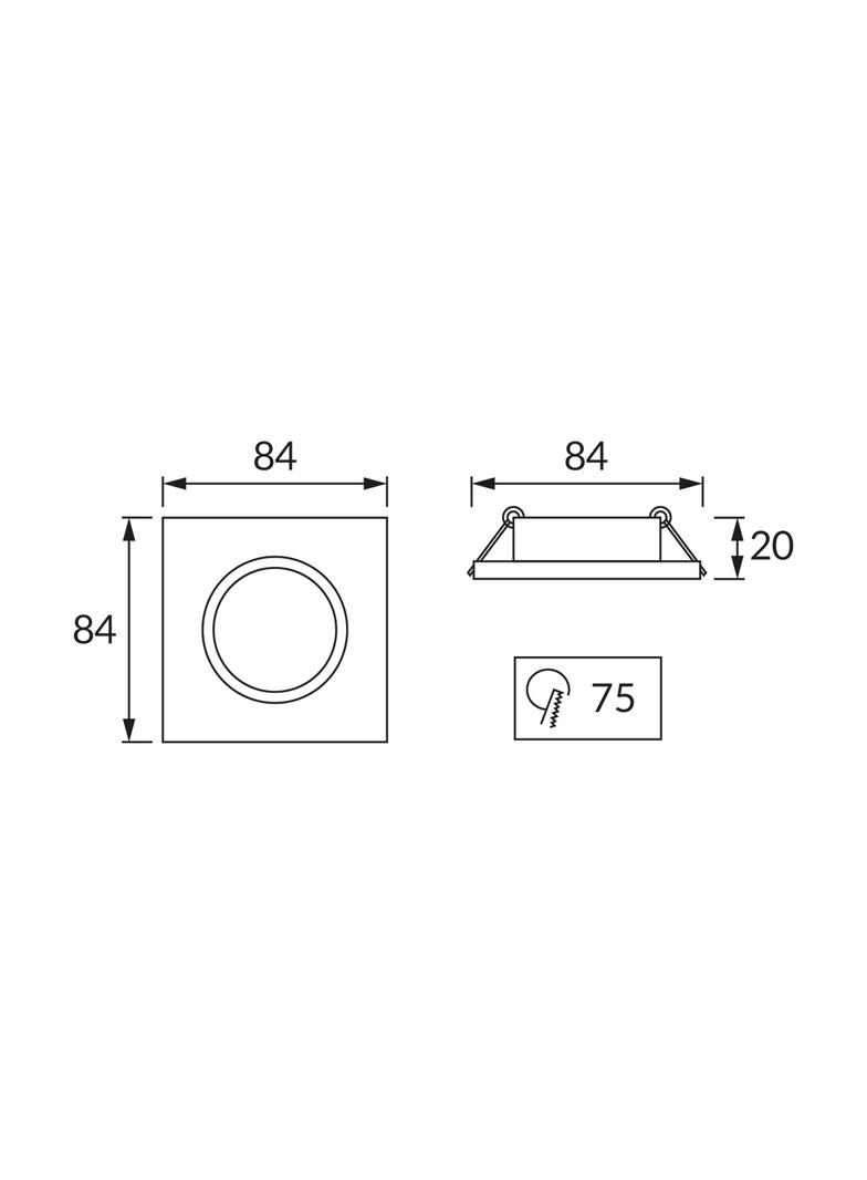SUFITOWA OPRAWA PUNKTOWA  HL755 MAT CHROME