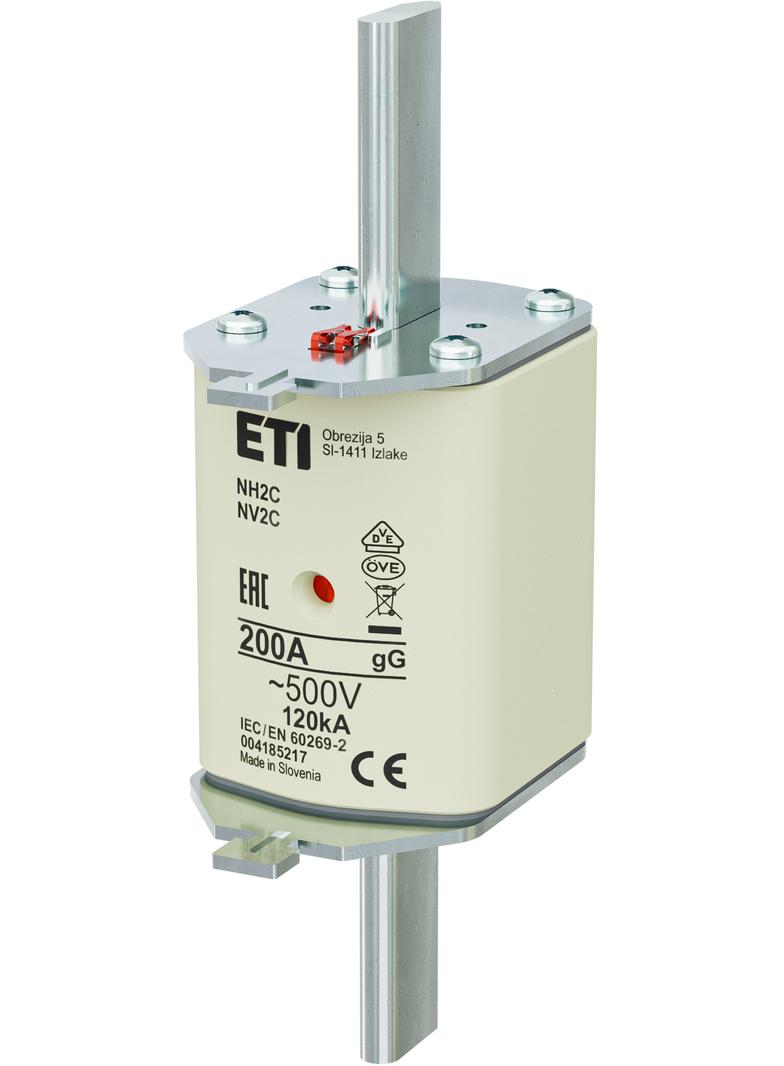 Wkładka topikowa NH zwłoczna KOMBI NH2C gG 200A 500V 004185217 ETI