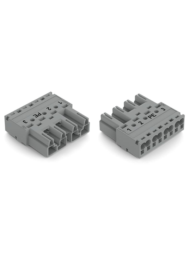 wtyk 4-biegunowy szary