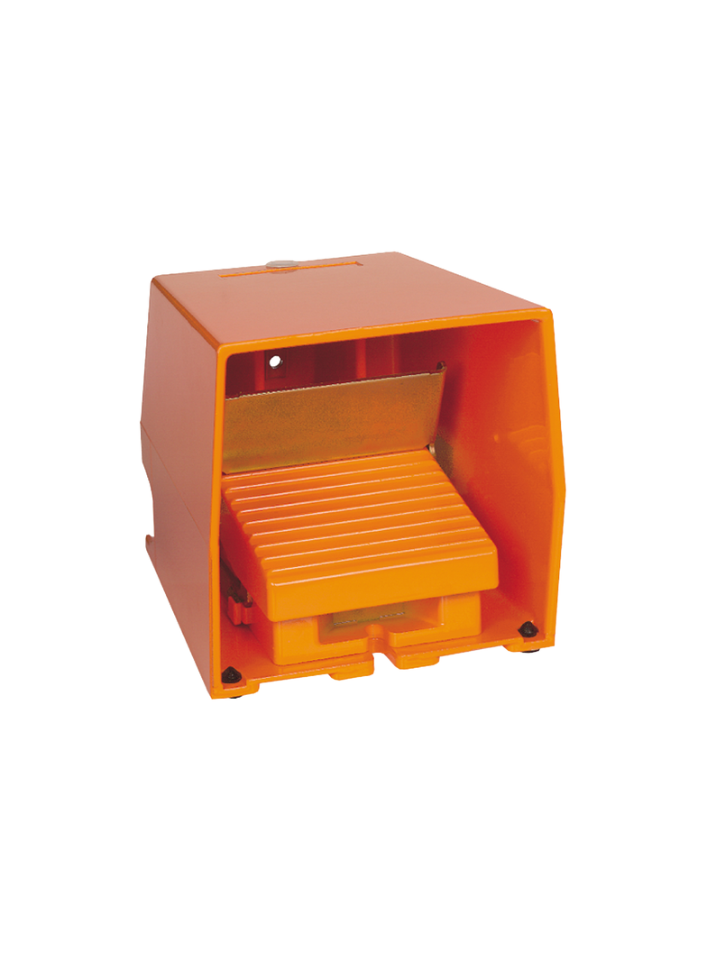 Harmony XPE Łącznik nożny pojedynczy z osłoną pomarańczowy 2 NC+NO metalowy XPER529