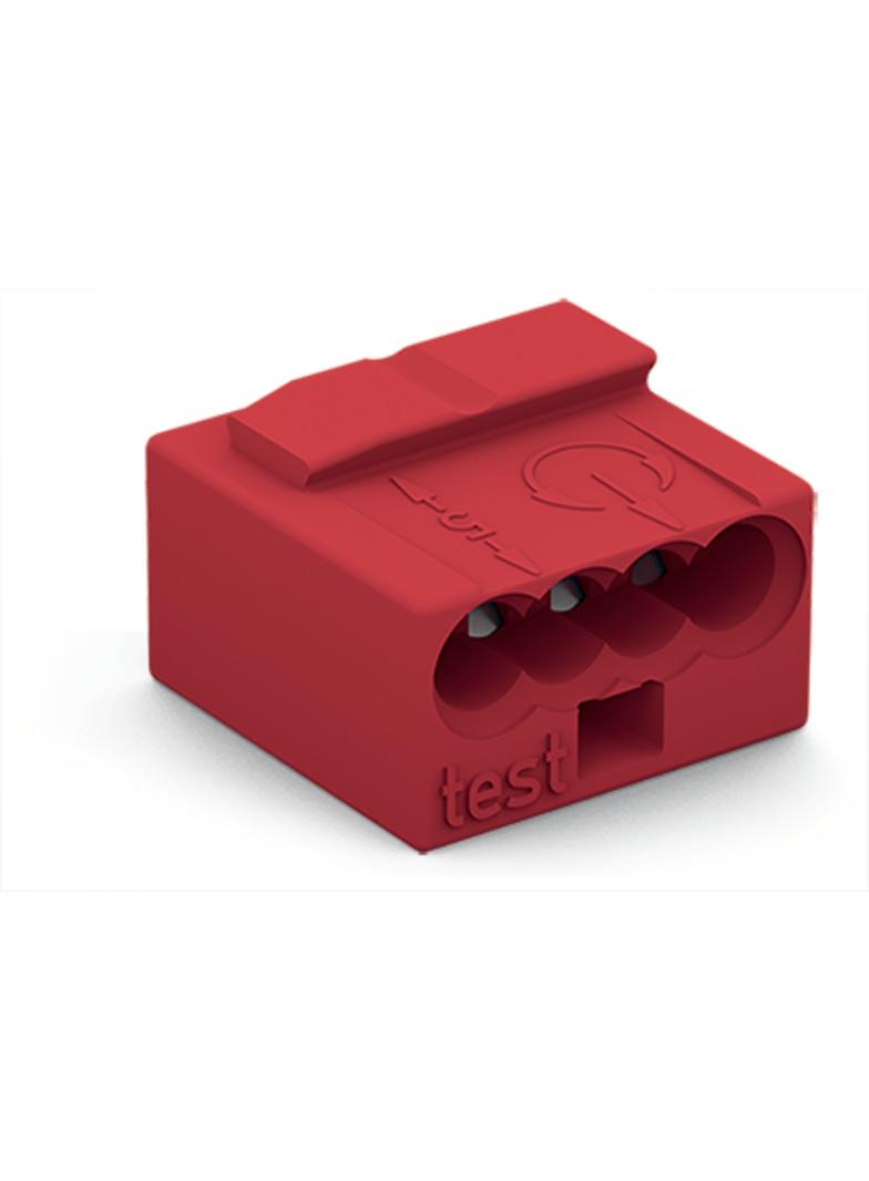 złączka instalacyjna MIKRO 4 x 0,6 - 0,8 mm2 czerwona