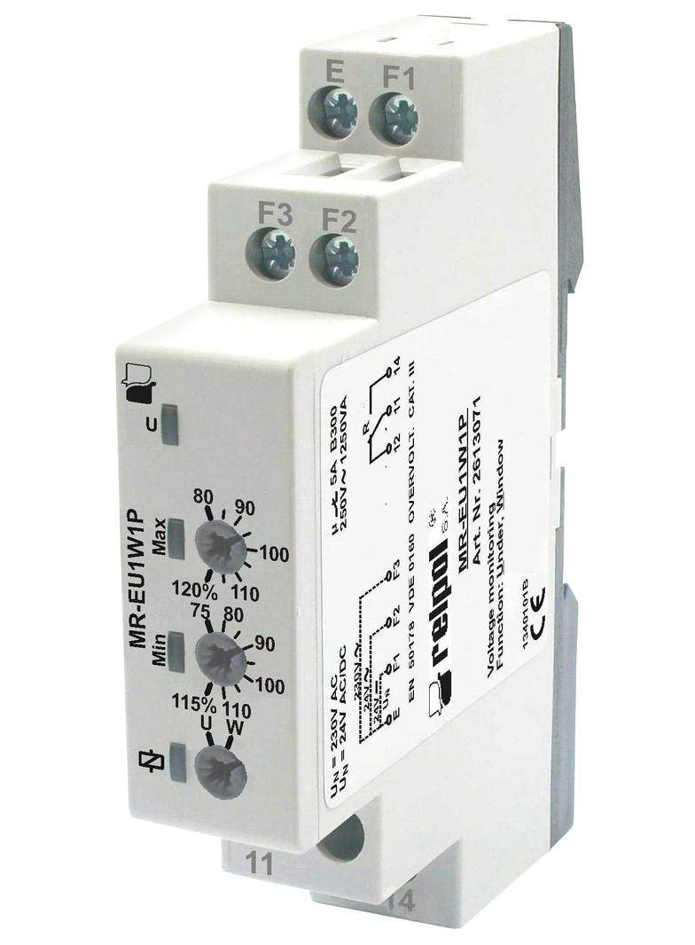 MR-EU1W1P Przekaźnik nadzorczy, wielofunkcyjny: 1P - jeden zestyk przełączny