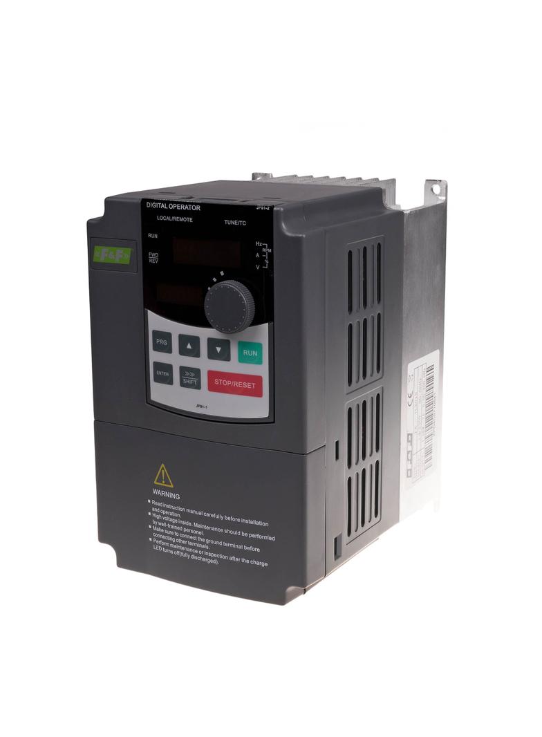Falownik jednofazowy Uwe=230V AC Iwe=8,2A Uwy=3x230V AC Iwy=7A Pmax=0,75kW FA-1LX007 F&F