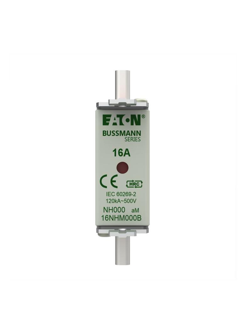 NH FUSE 16AMP 500V aM SIZE 000 Wkładka NH000 16A 500V AM podwójny wskaźnik 16NHM000B EATON