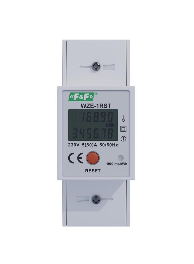 Jednofazowy licznik zużycia energii 45A z funkcją RESET WZE-1RST F&F