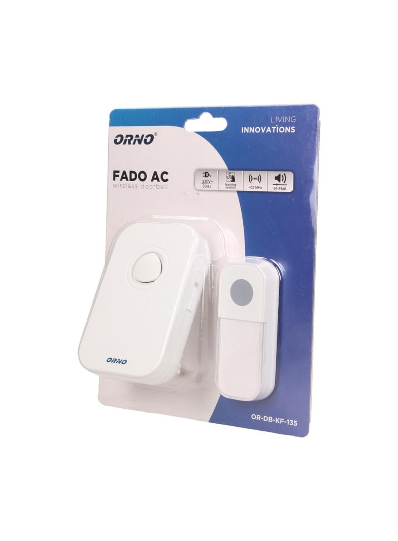 Dzwonek bezprzewodowy FADO AC sieciowy learning system 36 dźwięków 80m OR-DB-KF-135 ORNO