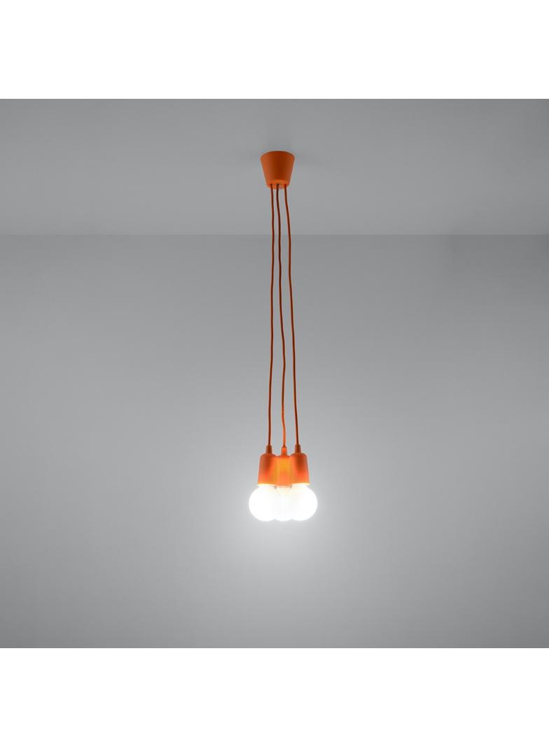 Sollux Lampa wisząca DIEGO 3 pomarańczowy SL.0585