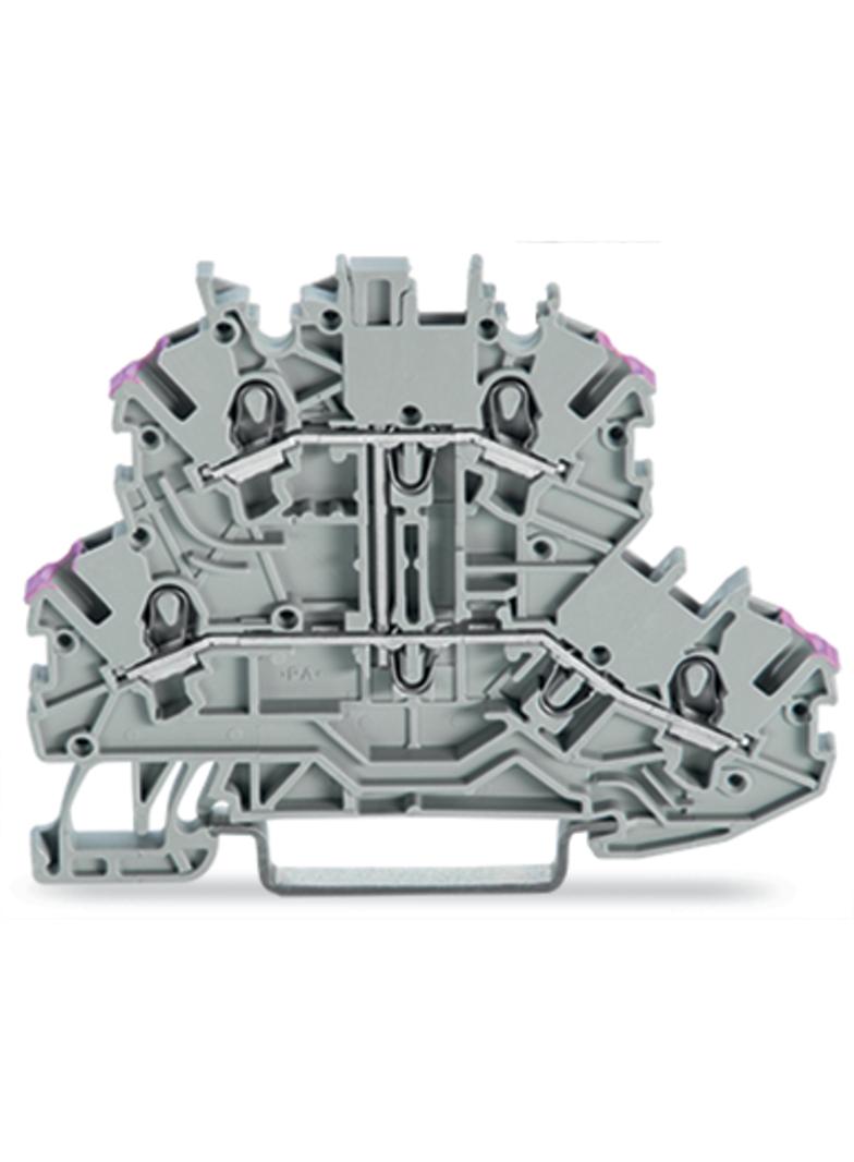 TOPJOBS złączka dwupiętrowa przelot. 4-przewodowa szara