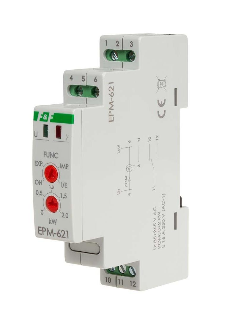 Elektroniczny przekaźnik mocy pobranej i oddanej do sieci moc mierzona 0-2kW EPM-621 F&F