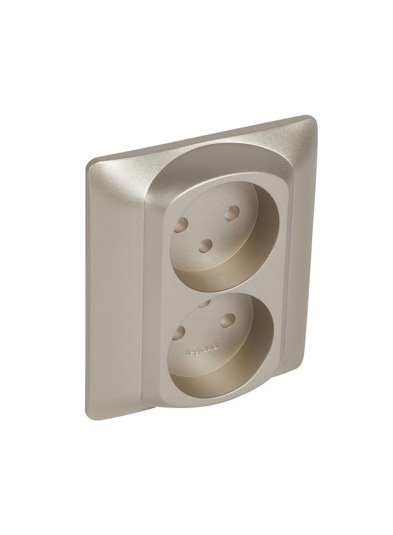 SISTENA LIFE PLAKIETKA TITAN DO GNIAZDA PODWÓJNEGO 2P+Z, Legrand