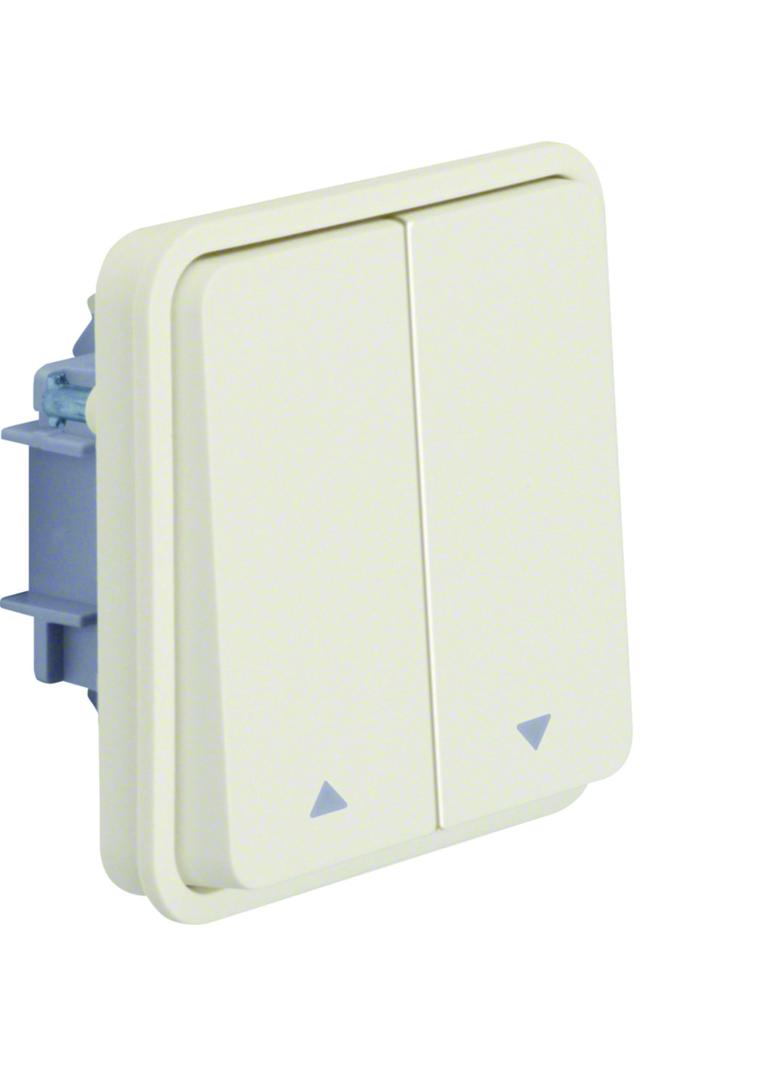 BERKER W.1 Łącznik żaluzjowy przyciskowy nadruk symboli strzałka IP55 biały 50553512 HAGER