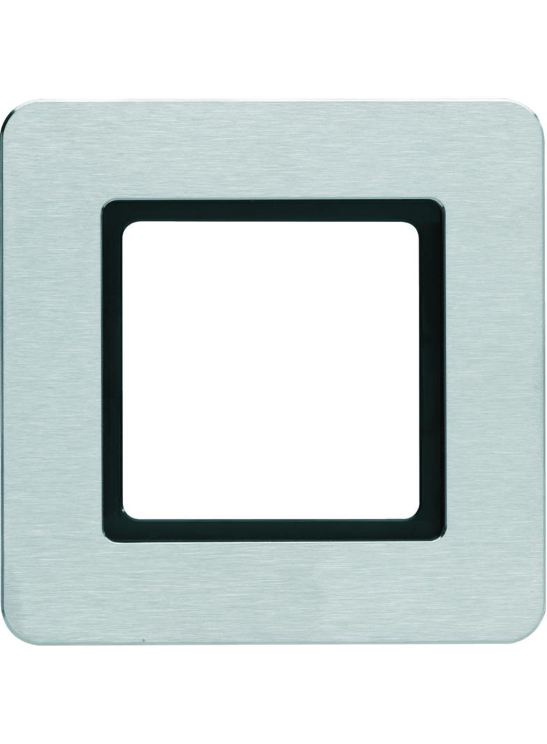 Q.7 Ramka 1-krotna do modułu podświetlenia LED, stal szlachetna 10116183 HAGER