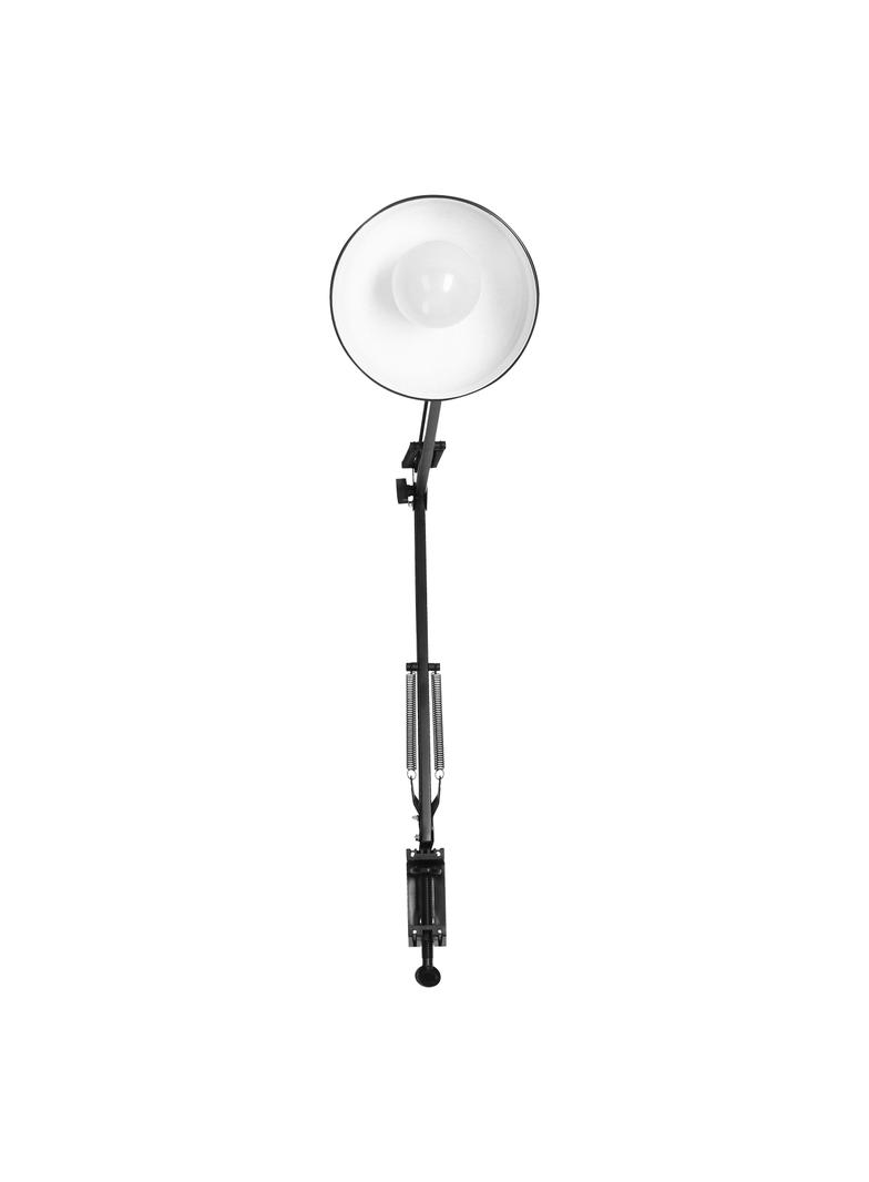 Lampka biurkowa kreślarska DEON przykręcana 60W E27 stalowa czarna VIRONE DL-14/B ORNO