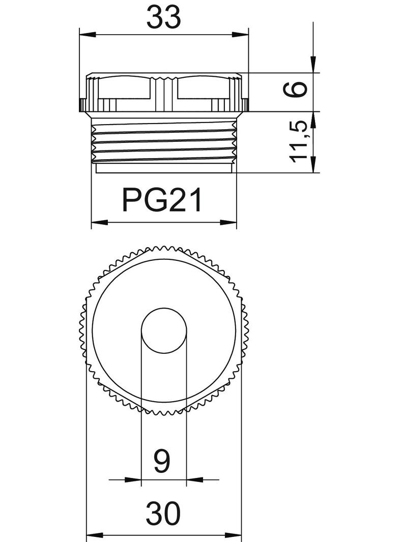 90, ZAŚLEPKI PG21 Z PRZEB.PRZEP.SZ