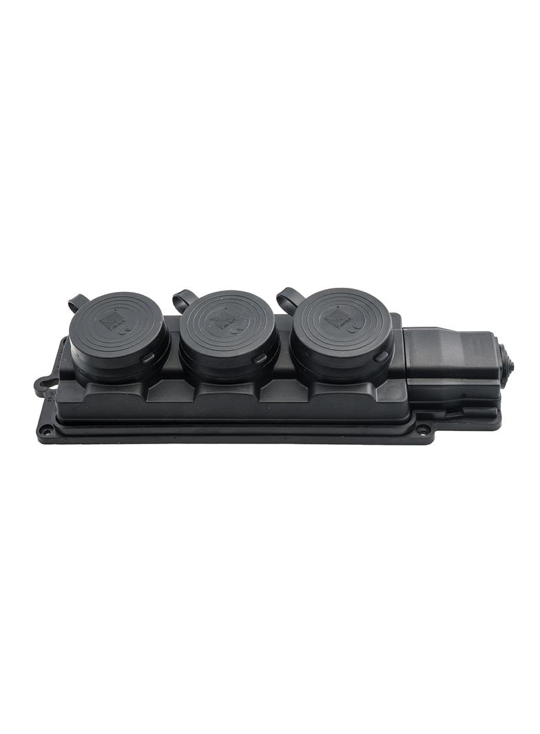listwa gumowa 3-gniazdowa Czarna IP44 schuko D.3159/3-S PAWBOL