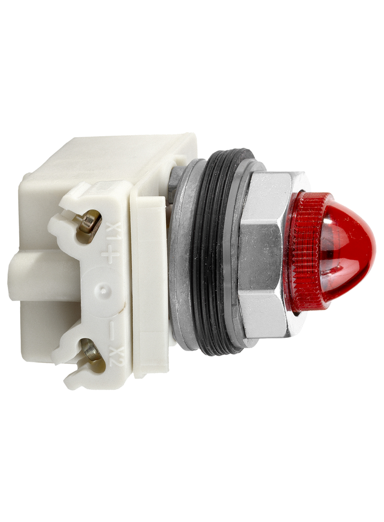 Lampka sygnalizacyjna Harmony 9001K czerwona plastikowa ośmioboczna BA 9s 12V AC fi30 9001KP38R9 Schneider