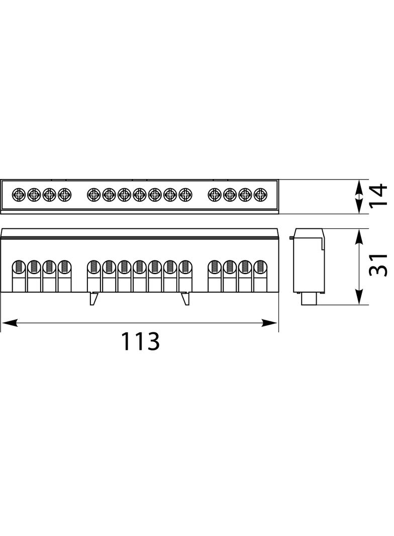 Listwa zaciskowa LZG-15P 49.115 OPATÓWEK