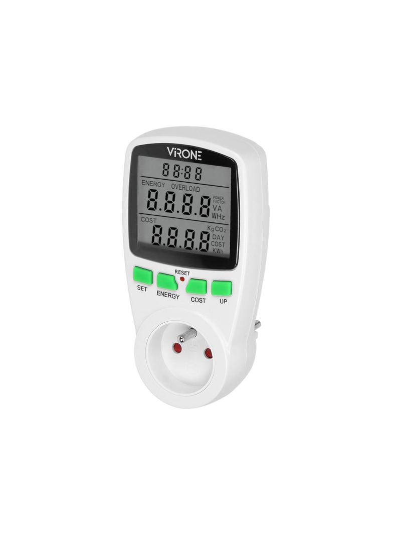 Jednotaryfowy watomierz kalkulator energii z wyświetlaczem LCD jedna taryfa wbudowany akumulator EM-