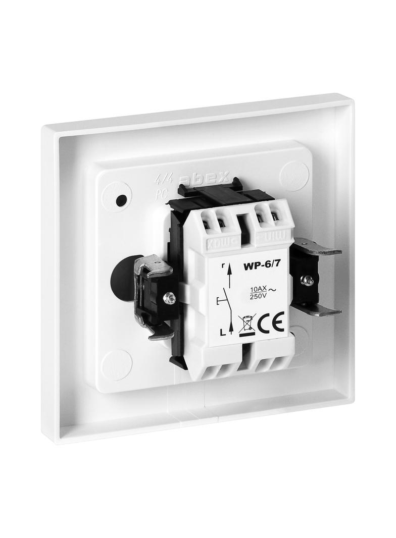 Przycisk dzwonek podtynkowy z podświeleniem Malta, 10A, 250V, WP-6/7M/S, biały FMS-104/P/W ORNO