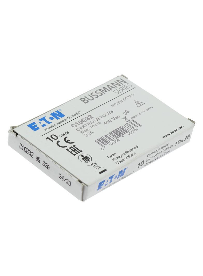 CYLINDRICAL FUSE 10 x 38 32A GG 400V AC Wkładka cylindryczna 10 x 38mm 32A GG 400V AC C10G32 EATON