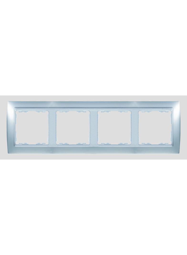 Ramka 4x aluminium mat / ramka pośrednia aluminium mat 82944-33 KONTAKT