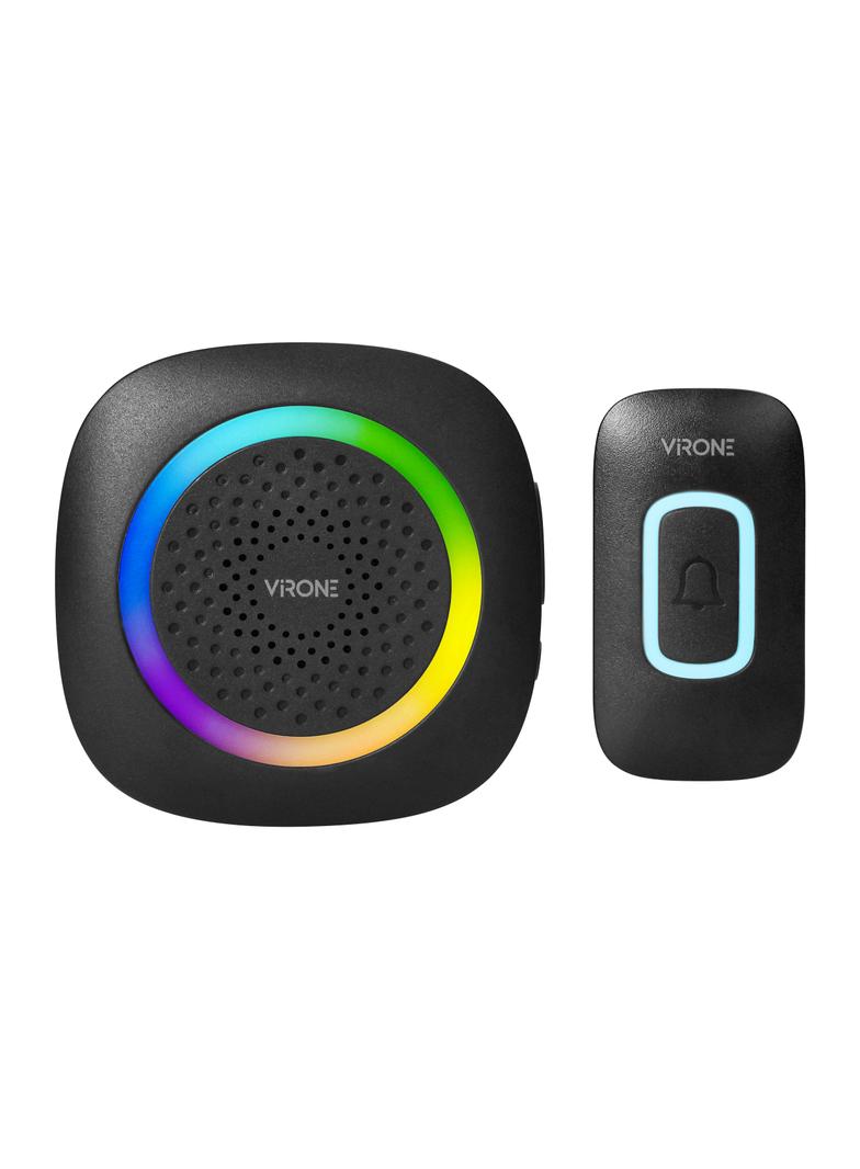 Dzwonek bezprzewodowy sieciowy PELA learning system 60 dźwięków 300m czarny ORNO