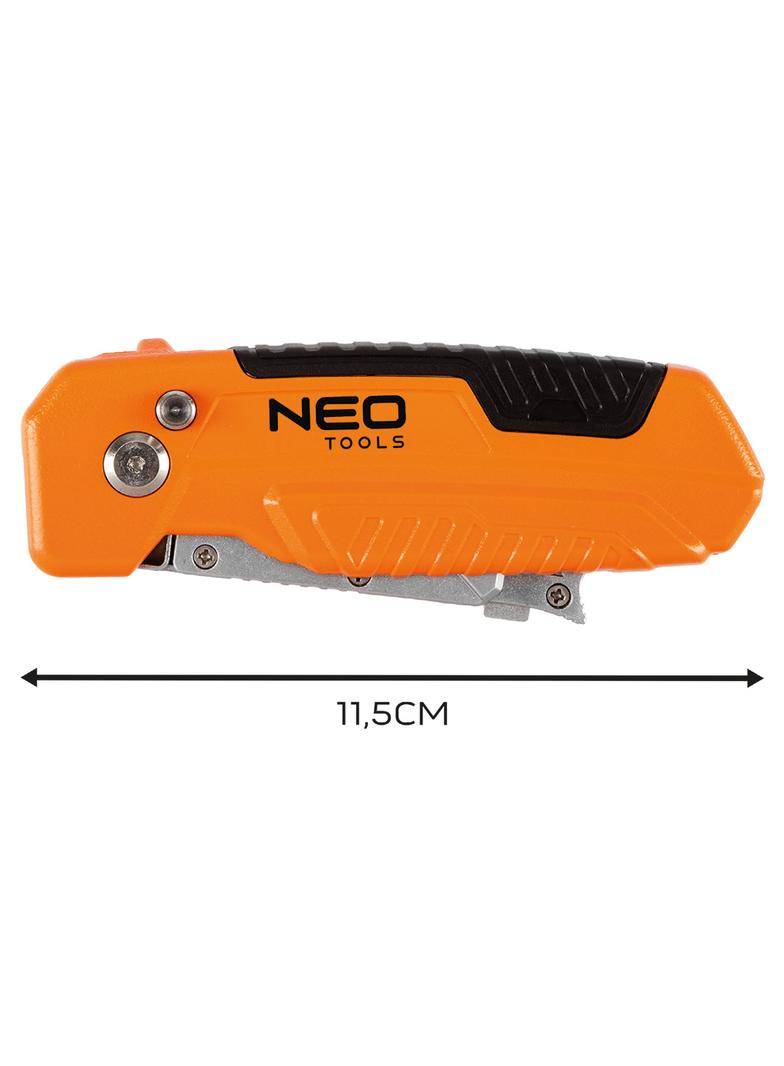 Nóż z ostrzem trapezowym ze skrobakiem