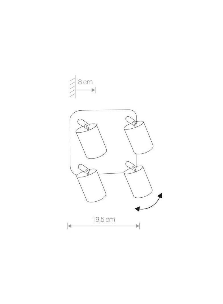 Nowodvorski plafon (reflektorki) Eye Spot IV 4xGU10 czarno/mosiężny 8820
