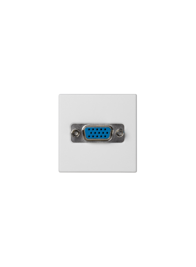 Simon Connect Płytka K45 złącza VGA (D-Sub 15) 45x45mm + wkład zaciski śrubowe czysta biel K100B/9 KONTAKT