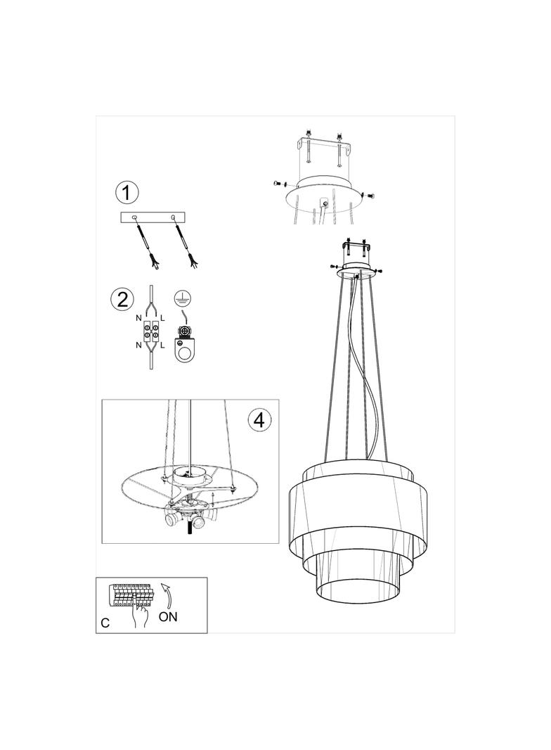 Sollux Żyrandol REFLEXION 50 biały SL.0831
