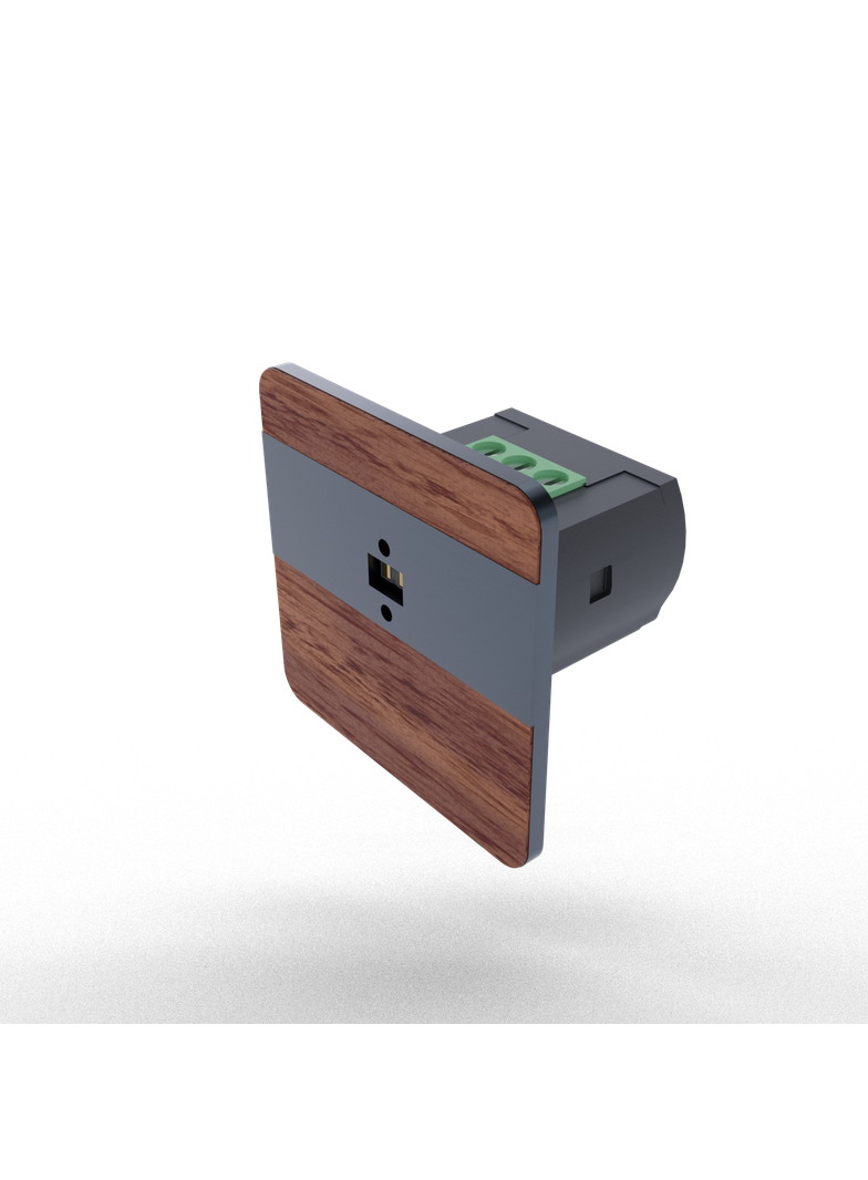 Laserowy czujnik odległości DRL-12, czujnik ruchu, merbau-antracyt