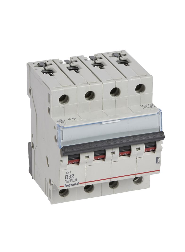 WYŁĄCZNIK NADPRĄDOWY S 314 4P B 32A 10000A SERII TX3, Legrand