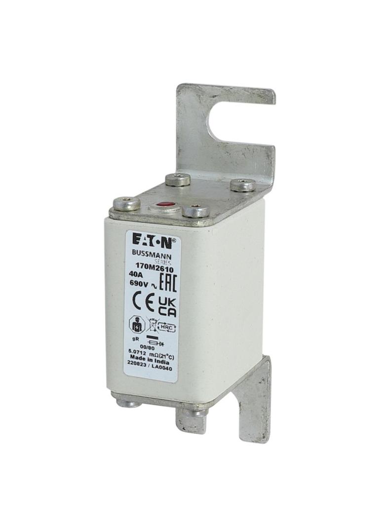 40A 690V IEC gR 00/80 SQ. BODY IND. FUSE Wkładka szybka 40A AC 690V DIN 00 30x51x100 mm g 170M2610 E