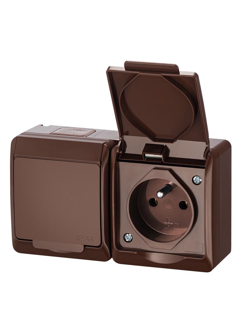 GNT HERMES 2X2P+Z IP44 BRĄZ