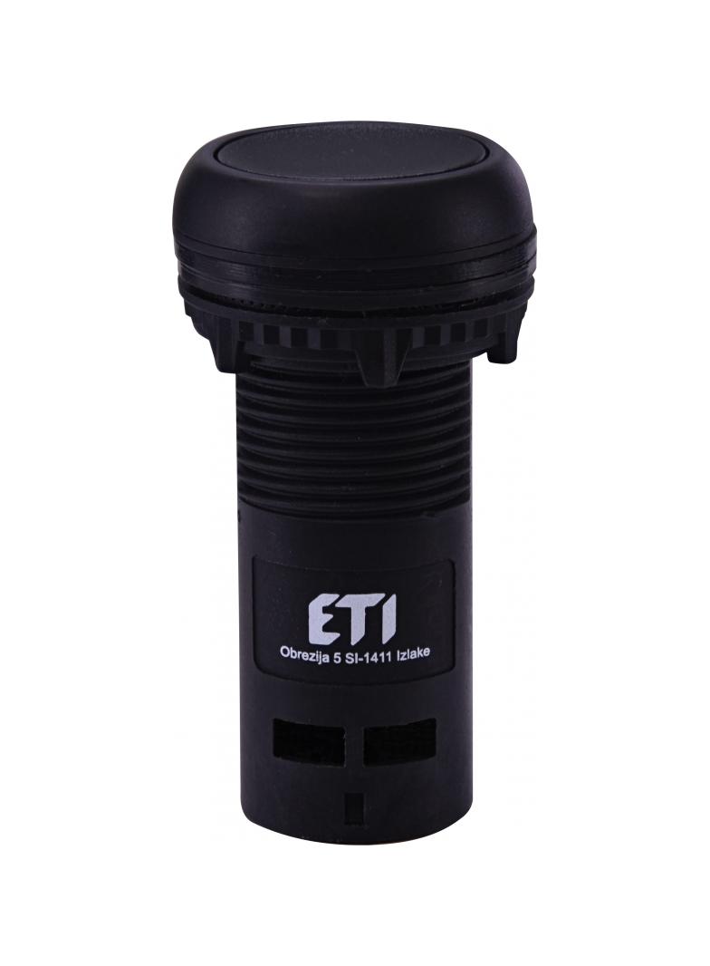 ECF-01-C - Przycisk kompaktowy z guzikiem krytym, 1NC, Czarny