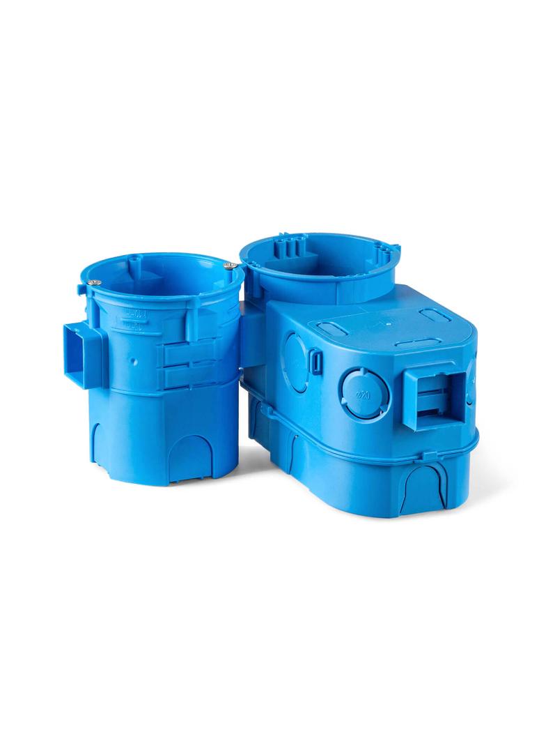 SE2x60G ,  Puszka do istalacji elementów elektronicznych, podtynkowa, głęboka, szeregowa, niebieski