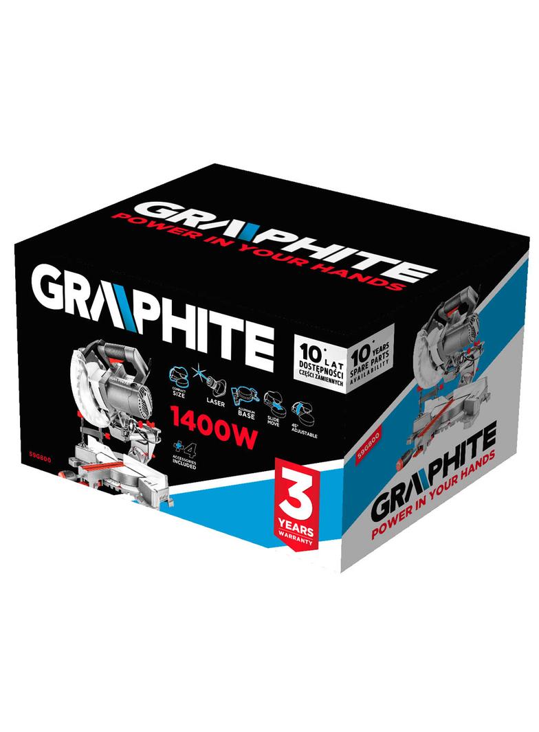 Pilarka ukosowa 1400W, tarcza 185 x 16 mm