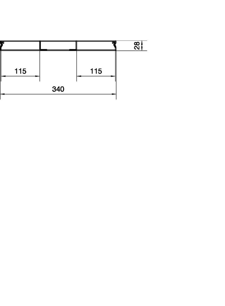 tehalit.UK Kanał do wylewki podłogowej 3-komorowy 340X28mm stal UK340283 HAGER