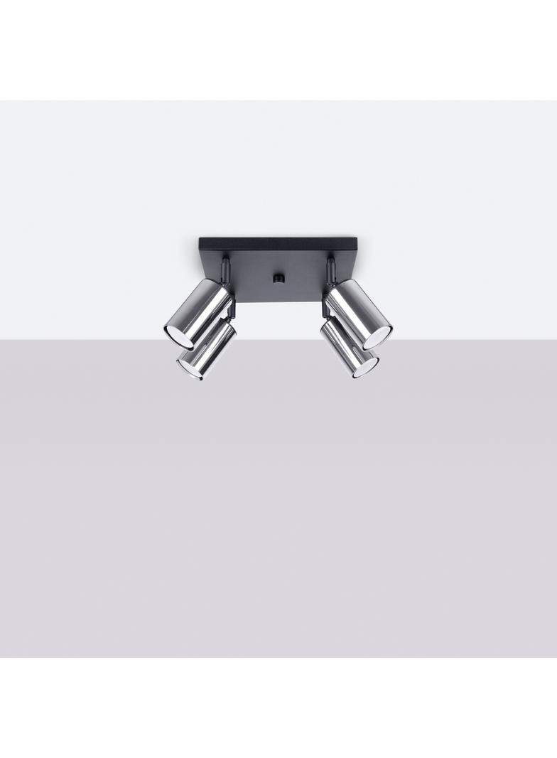 Plafon WINX 4 czarny/chrom