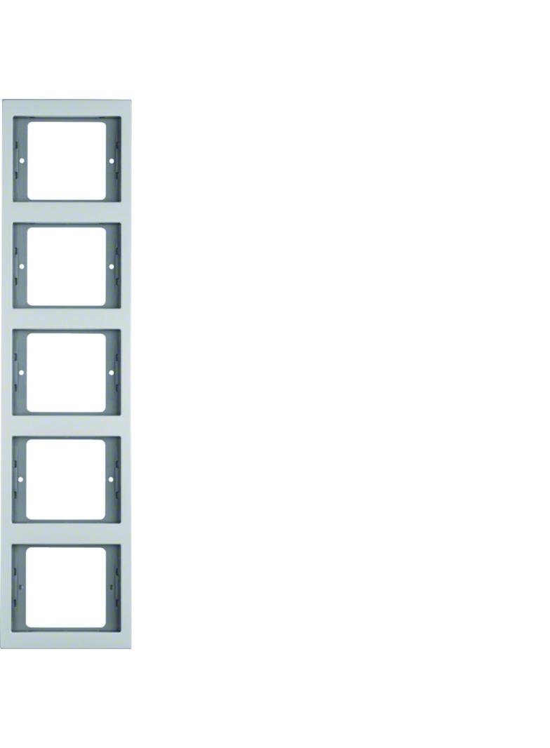 BERKER K.5 Ramka pięciokrotna pionowa aluminium 13537003 HAGER